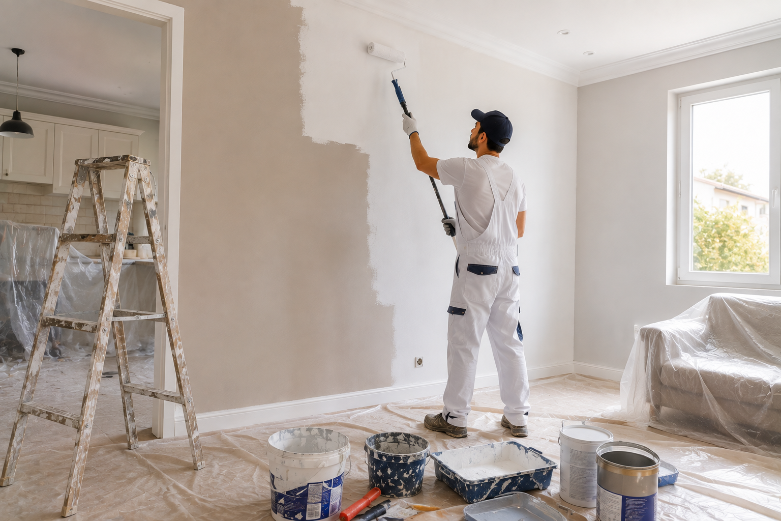 Peintre professionnel en intervention